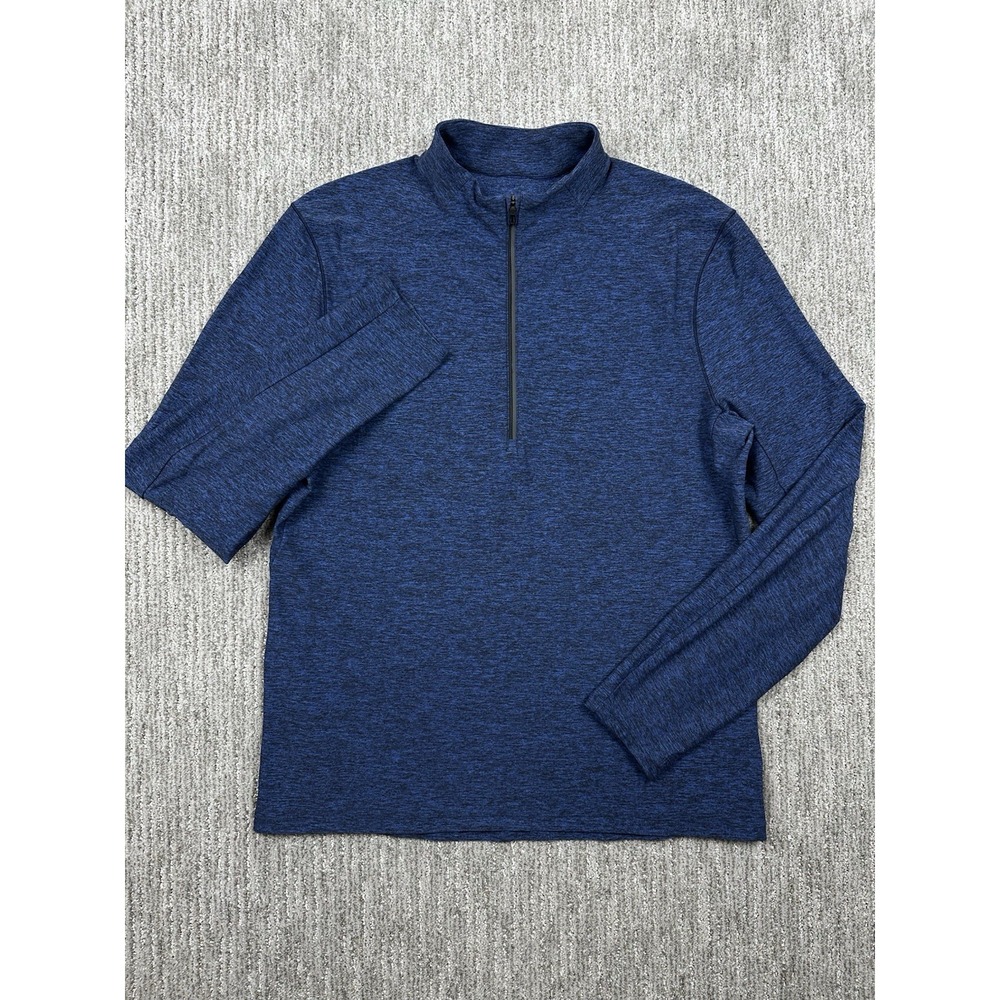 Lululemon Quarter Zip Mens Large Blue Metal Vent Tech Pullover‎